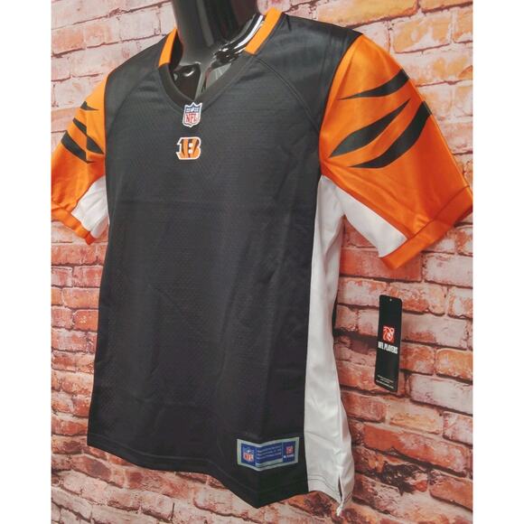 Cincinnati Bengals Jersey Womens Small Black NFL Pro Line Football Sports V Neck - Picture 7 of 7